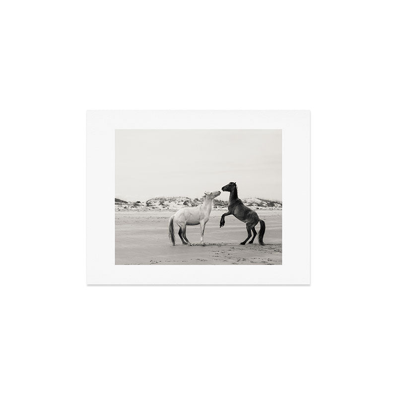 Wild Horses 4 - Black and White Art Print Gallery Image 3