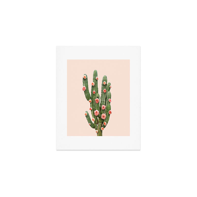 CACTUS AND ROSES Art Print Gallery Image 1