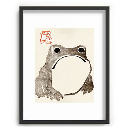 Unimpressed Frog Meika Gafu by Matsumoto Hoji 1814 - Frog Framed Art Print Gallery Image 83