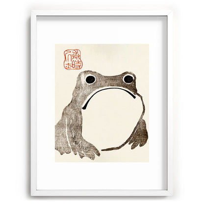 Unimpressed Frog Meika Gafu by Matsumoto Hoji 1814 - Frog Framed Art Print Gallery Image 107