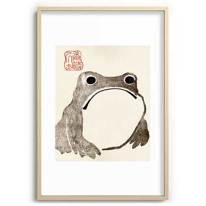 Unimpressed Frog Meika Gafu by Matsumoto Hoji 1814 - Frog Framed Art Print Gallery Image 102