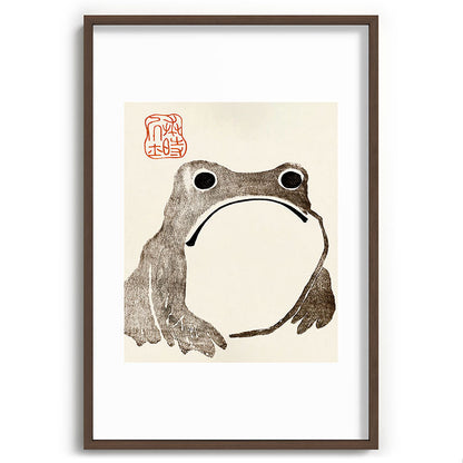 Unimpressed Frog Meika Gafu by Matsumoto Hoji 1814 - Frog Framed Art Print Gallery Image 94