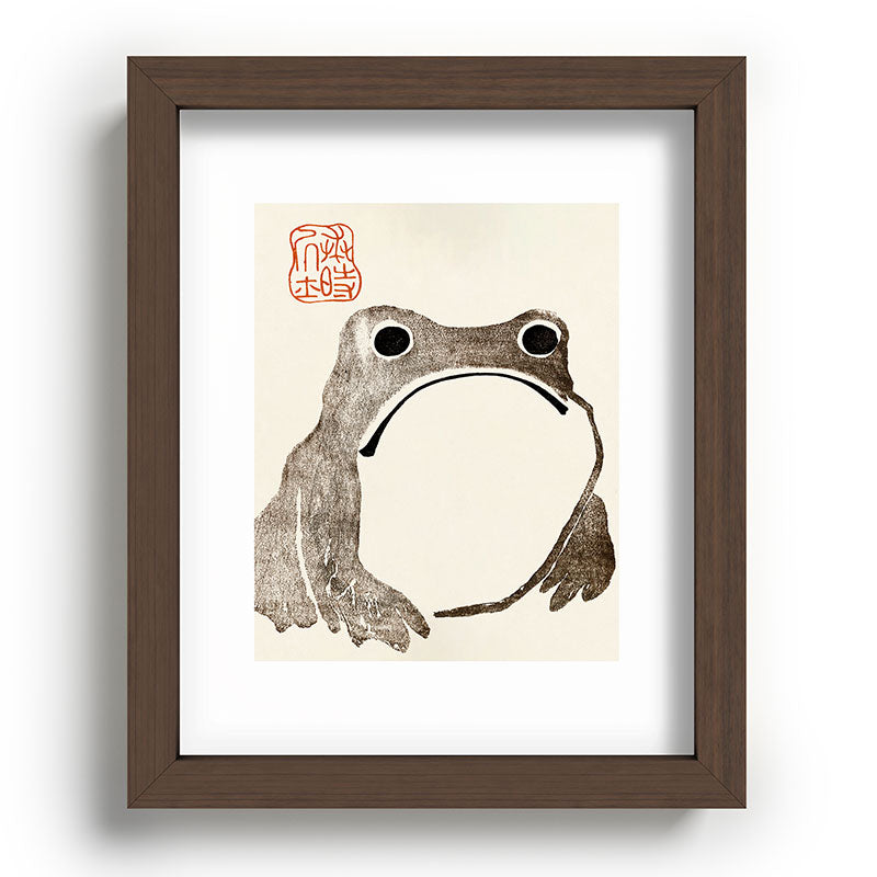 Unimpressed Frog Meika Gafu by Matsumoto Hoji 1814 - Frog Framed Art Print Gallery Image 88