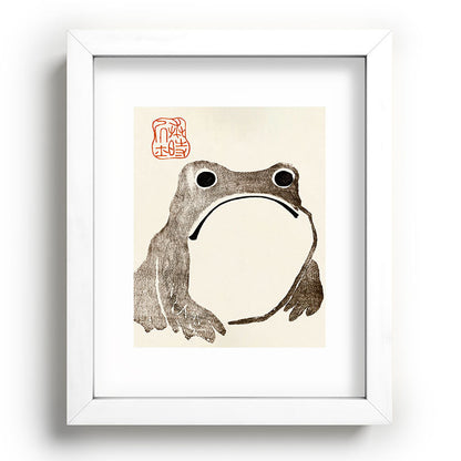 Unimpressed Frog Meika Gafu by Matsumoto Hoji 1814 - Frog Framed Art Print Gallery Image 103