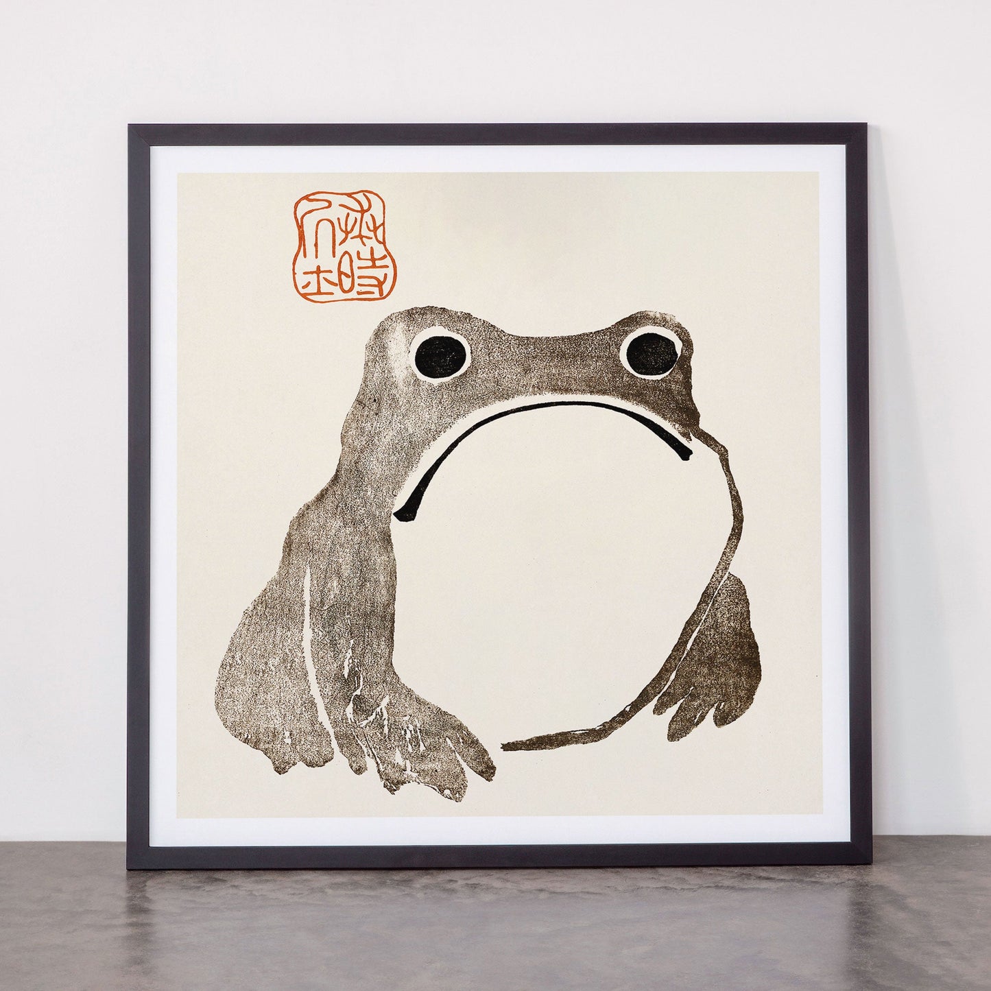 Unimpressed Frog Meika Gafu by Matsumoto Hoji 1814 - Frog Framed Art Print Gallery Image 55