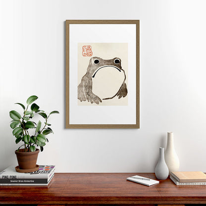 Unimpressed Frog Meika Gafu by Matsumoto Hoji 1814 - Frog Framed Art Print Gallery Image 56