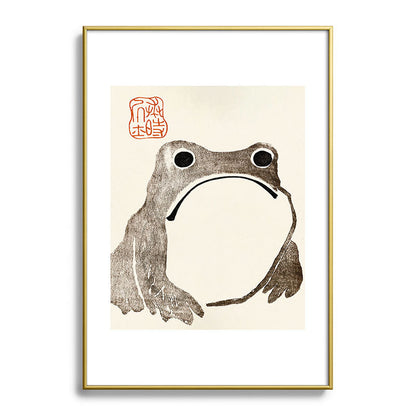 Unimpressed Frog Meika Gafu by Matsumoto Hoji 1814 - Frog Framed Art Print Gallery Image 123