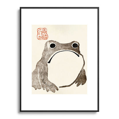 Unimpressed Frog Meika Gafu by Matsumoto Hoji 1814 - Frog Framed Art Print Gallery Image 115