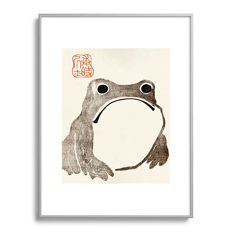 Unimpressed Frog Meika Gafu by Matsumoto Hoji 1814 - Frog Framed Art Print Gallery Image 135