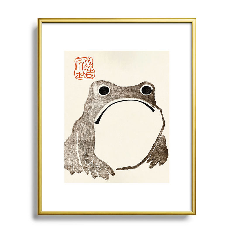 Unimpressed Frog Meika Gafu by Matsumoto Hoji 1814 - Frog Framed Art Print Gallery Image 120