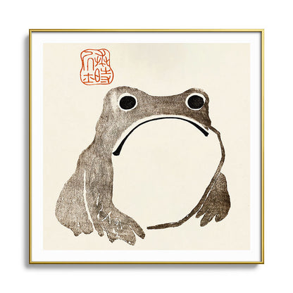 Unimpressed Frog Meika Gafu by Matsumoto Hoji 1814 - Frog Framed Art Print Gallery Image 136