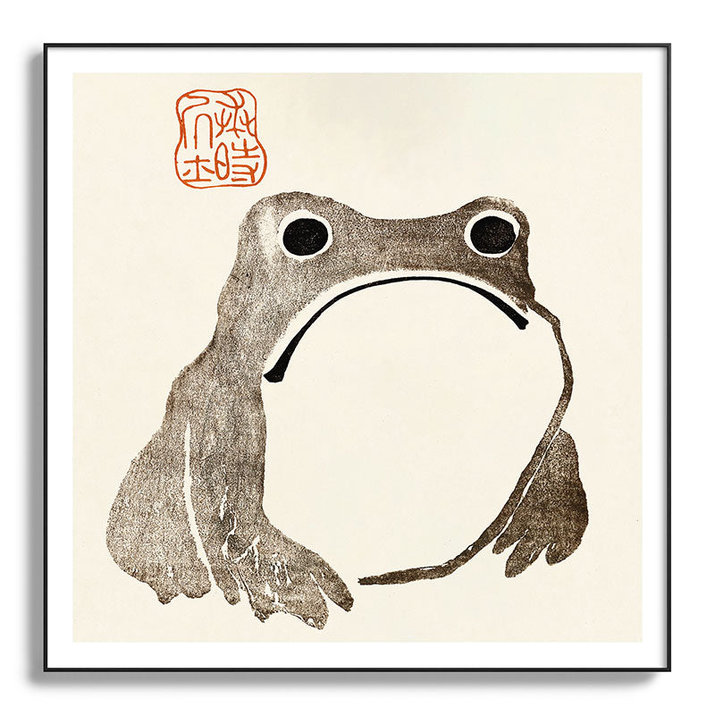 Unimpressed Frog Meika Gafu by Matsumoto Hoji 1814 - Frog Framed Art Print Gallery Image 130