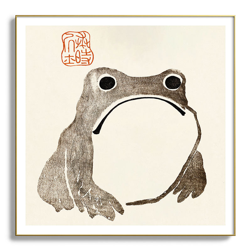 Unimpressed Frog Meika Gafu by Matsumoto Hoji 1814 - Frog Framed Art Print Gallery Image 139