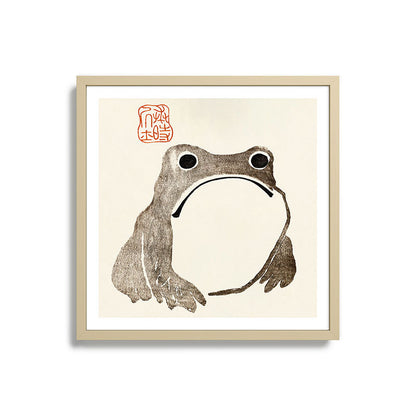 Unimpressed Frog Meika Gafu by Matsumoto Hoji 1814 - Frog Framed Art Print Gallery Image 27