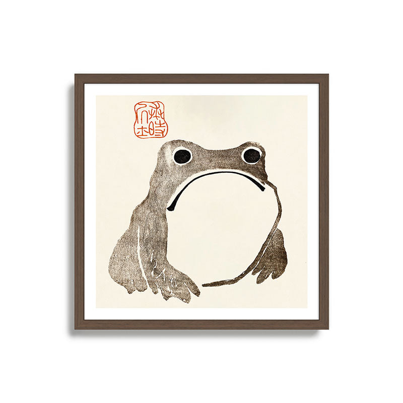 Unimpressed Frog Meika Gafu by Matsumoto Hoji 1814 - Frog Framed Art Print Gallery Image 17