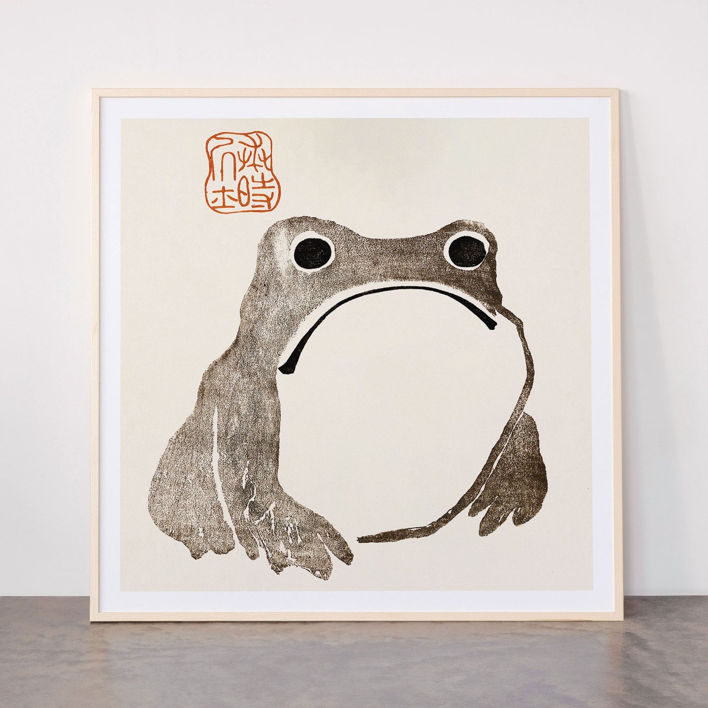 Unimpressed Frog Meika Gafu by Matsumoto Hoji 1814 - Frog Framed Art Print Gallery Image 33