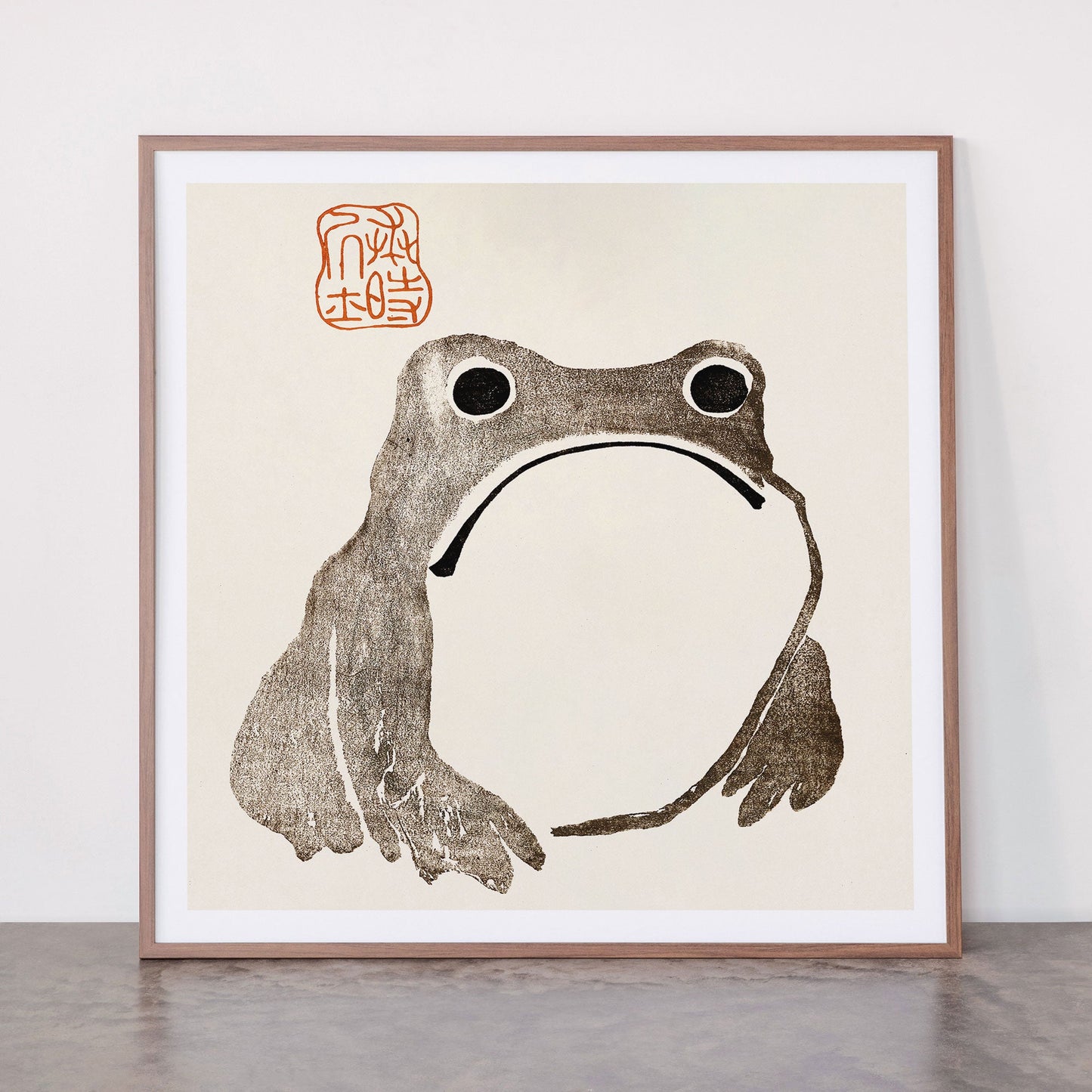 Unimpressed Frog Meika Gafu by Matsumoto Hoji 1814 - Frog Framed Art Print Gallery Image 21