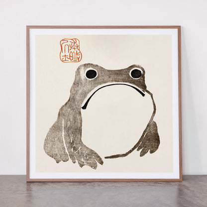 Unimpressed Frog Meika Gafu by Matsumoto Hoji 1814 - Frog Framed Art Print Gallery Image 21