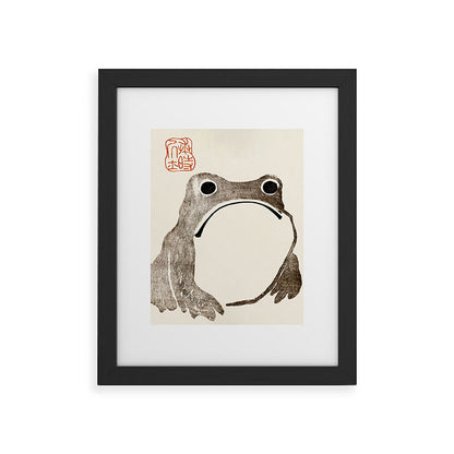 Unimpressed Frog Meika Gafu by Matsumoto Hoji 1814 - Frog Framed Art Print Gallery Image 40