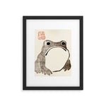 Unimpressed Frog Meika Gafu by Matsumoto Hoji 1814 - Frog Framed Art Print Gallery Image 1