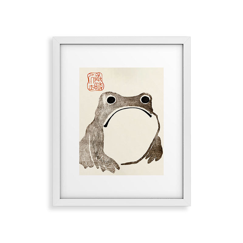 Unimpressed Frog Meika Gafu by Matsumoto Hoji 1814 - Frog Framed Art Print Gallery Image 31