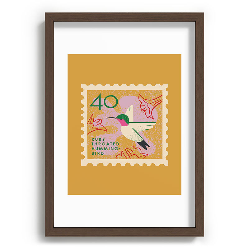 Hummingbird Postage Stamp Framed Art Print Gallery Image 89
