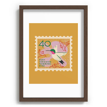 Hummingbird Postage Stamp Framed Art Print Gallery Image 89