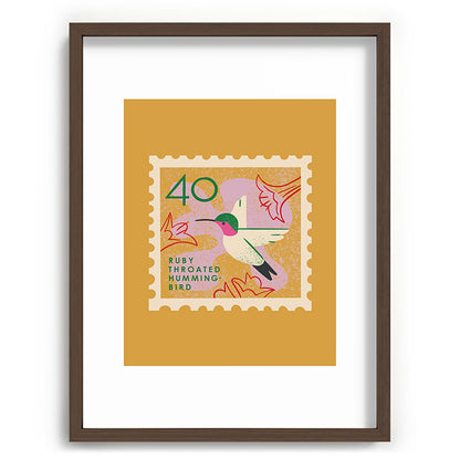 Hummingbird Postage Stamp Framed Art Print Gallery Image 91