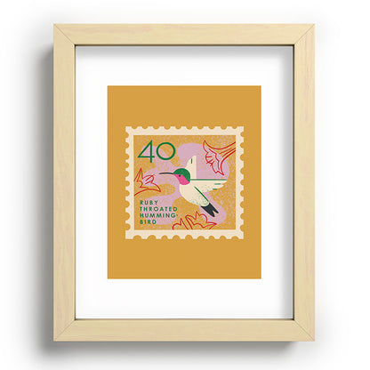 Hummingbird Postage Stamp Framed Art Print Gallery Image 95