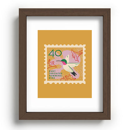 Hummingbird Postage Stamp Framed Art Print Gallery Image 88