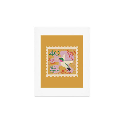 Hummingbird Postage Stamp Art Print Gallery Image 3