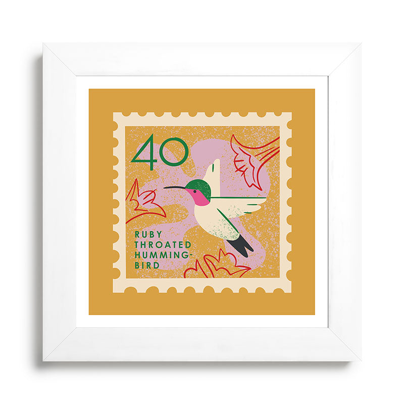Hummingbird Postage Stamp Framed Art Print Gallery Image 79