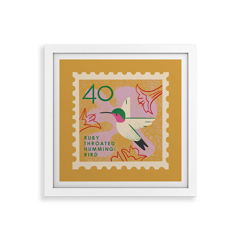 Hummingbird Postage Stamp Framed Art Print Gallery Image 82