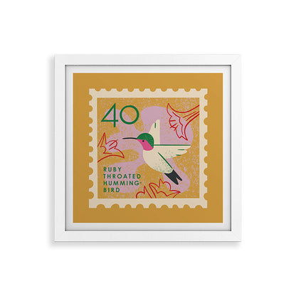 Hummingbird Postage Stamp Framed Art Print Gallery Image 82
