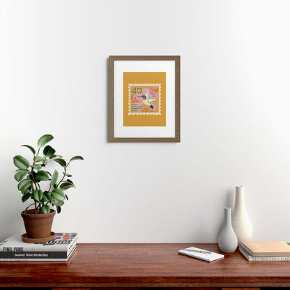 Hummingbird Postage Stamp Framed Art Print Gallery Image 53
