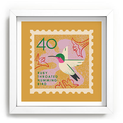 Hummingbird Postage Stamp Framed Art Print Gallery Image 114
