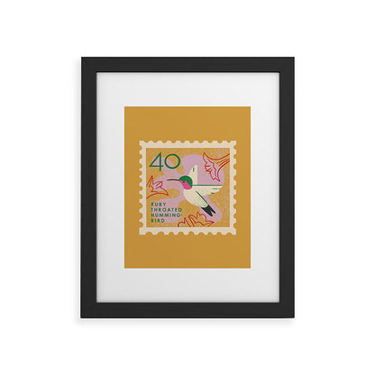 Hummingbird Postage Stamp Framed Art Print Gallery Image 41