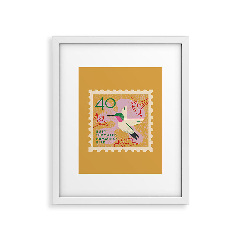 Hummingbird Postage Stamp Framed Art Print Gallery Image 31