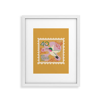 Hummingbird Postage Stamp Framed Art Print Gallery Image 34