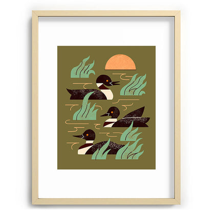 Loons At Dusk Framed Art Print Gallery Image 72