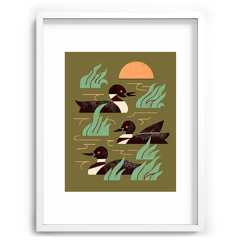 Loons At Dusk Framed Art Print Gallery Image 78