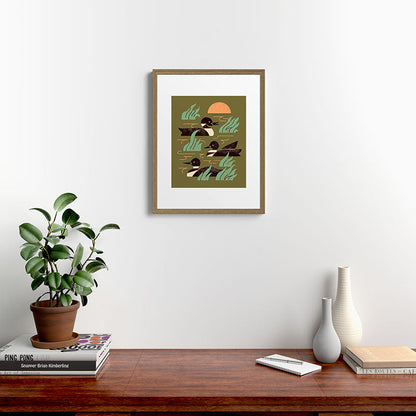 Loons At Dusk Framed Art Print Gallery Image 12