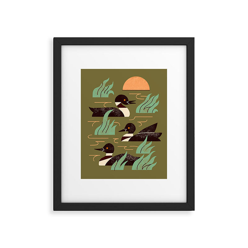 Loons At Dusk Framed Art Print Gallery Image 2