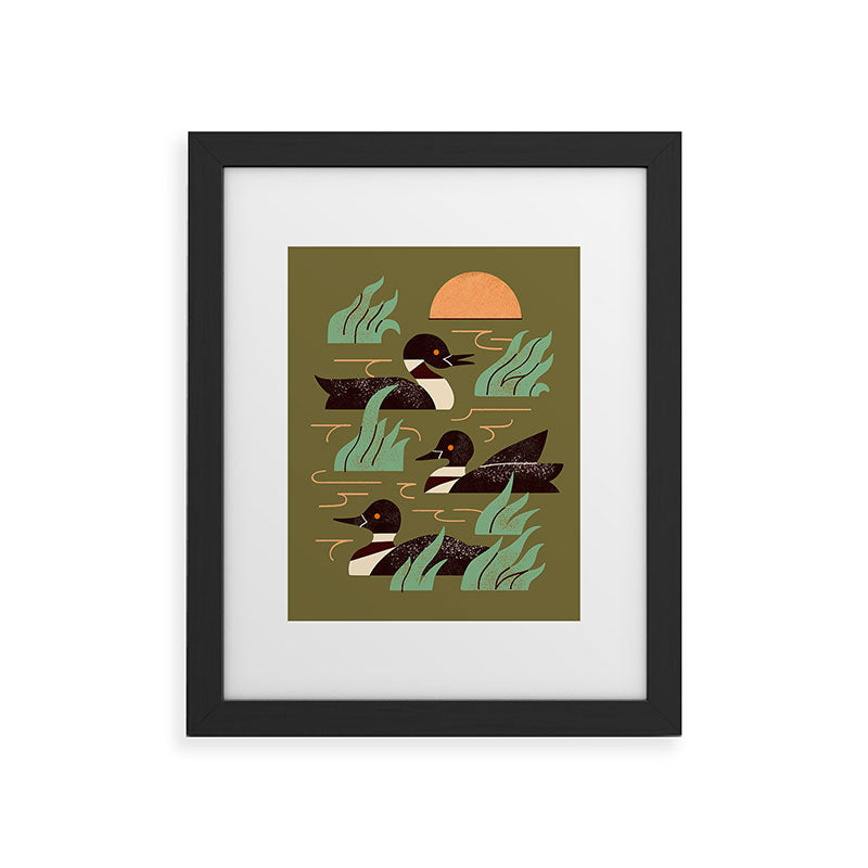 Loons At Dusk Framed Art Print Gallery Image 30
