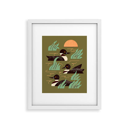 Loons At Dusk Framed Art Print Gallery Image 25