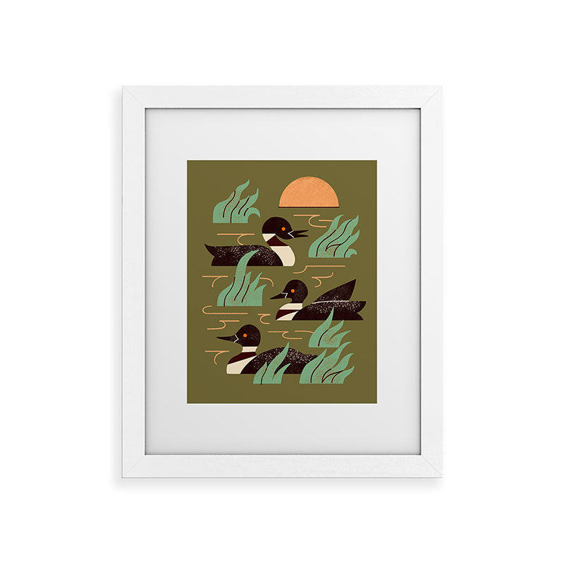 Loons At Dusk Framed Art Print Gallery Image 50
