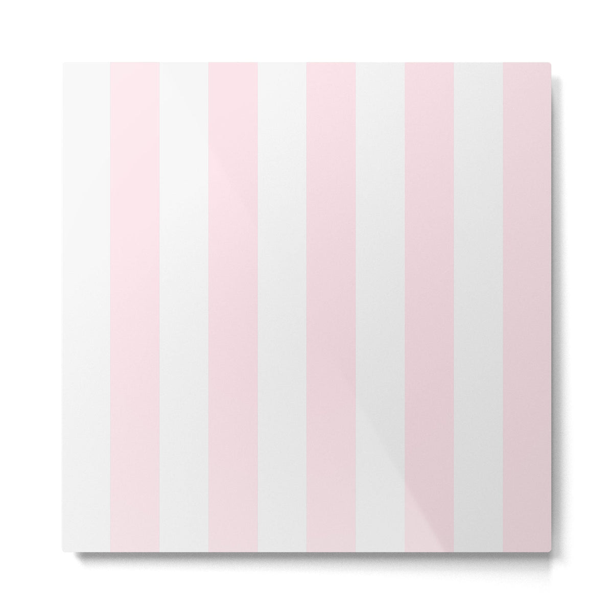 Luxury Striped Pastel Pink Metal Print Gallery Image 2
