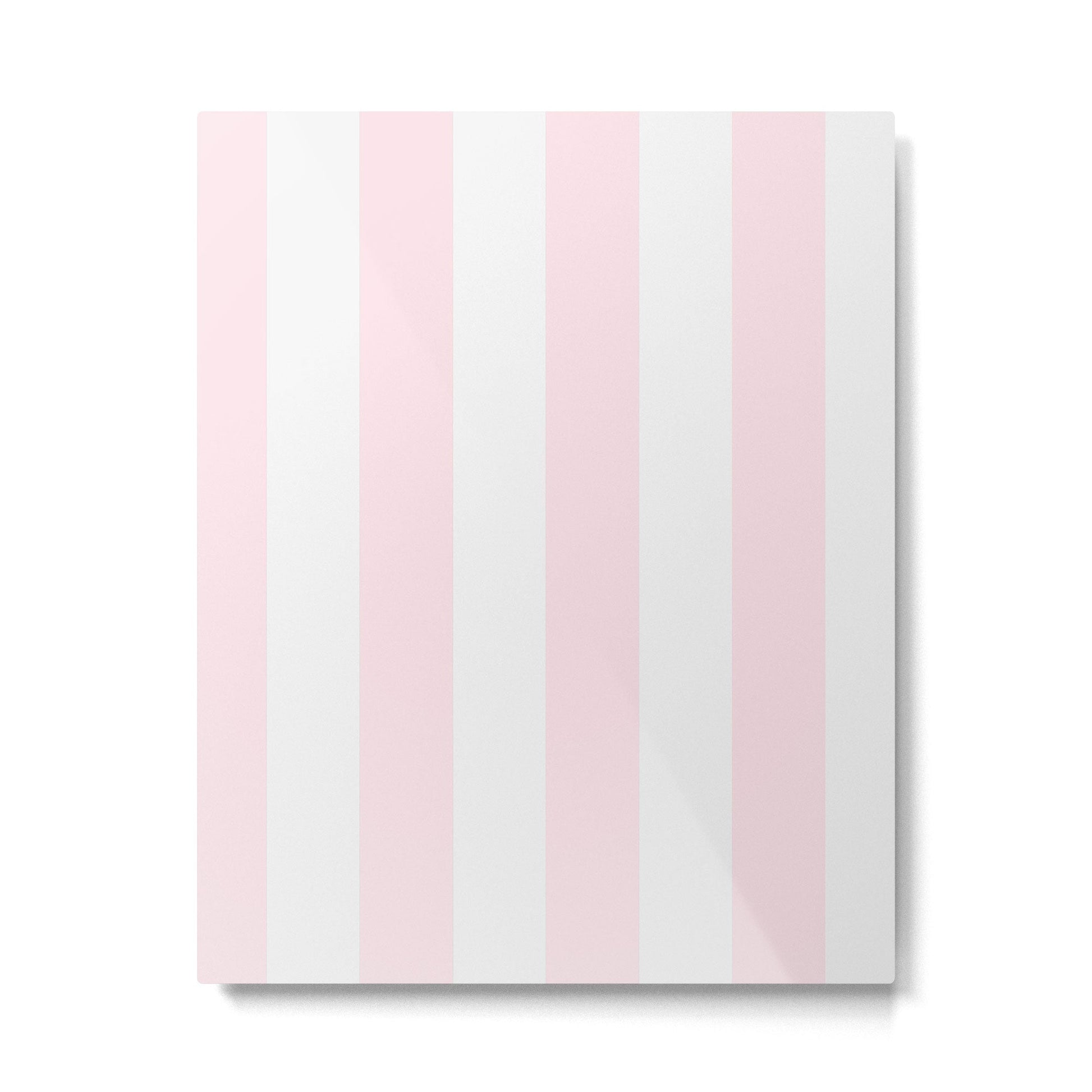 Luxury Striped Pastel Pink Metal Print Gallery Image 6