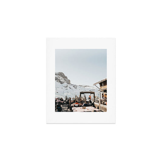Dolomite Ski Resort | The definition of Mountaintop Après-ski definition | Norther Italy travel prints Art Print Gallery Image 1