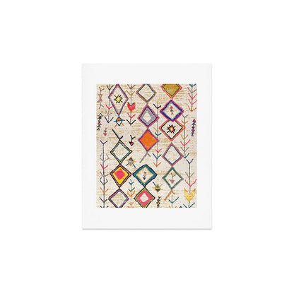 Traditional Vintage Moroccan Berber rug Art Print Gallery Image 3